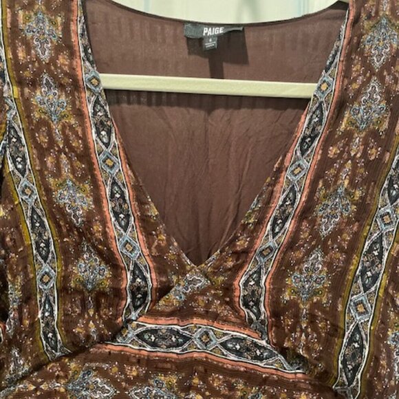 Paige Brown Bucatini Midi Dress Size 6 - Picture 7 of 8